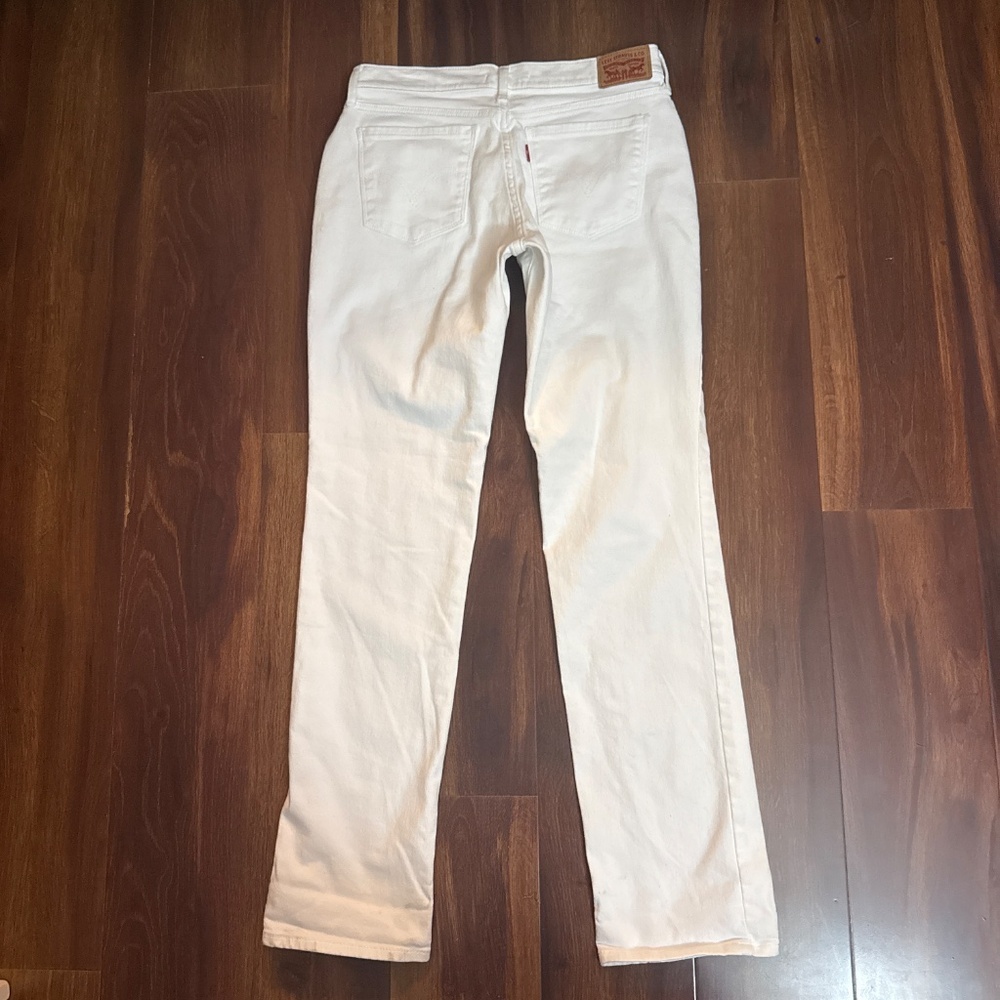 LEVI’S Women’s 505 Straight White Jeans Size 28 - Picture 5 of 9